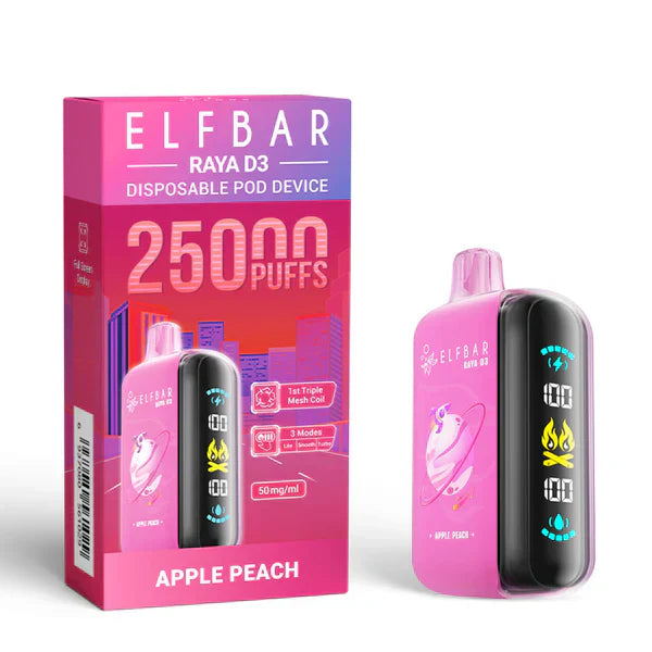 Elf Bar Raya D3 Apple peach – 25000 - Vape Shop Nagpur