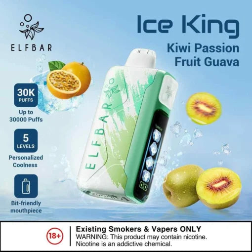 Elf Bar Ice King – Kiwi Passion Fruit Guava – 30K - Vape Shop Nagpur