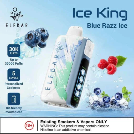Elf Bar Ice King – Blue Razz Ice – 30K - Vape Shop Nagpur