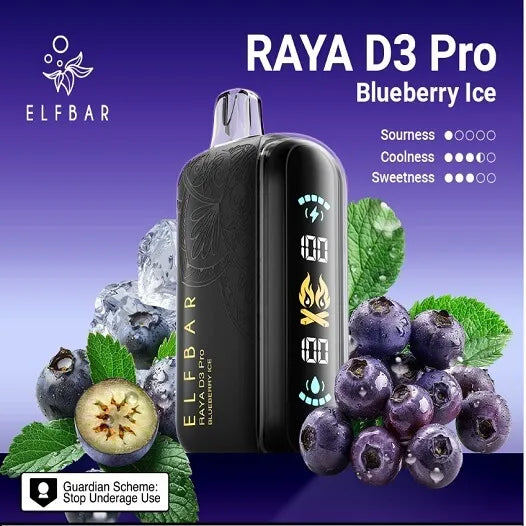 Elf Bar Raya D3 Pro 30K – Blueberry Ice - Vape Shop Nagpur