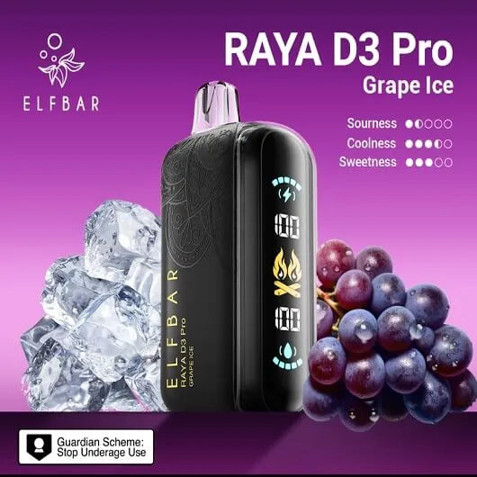 Elf bar Raya d3 pro -30k Grape ice - Vape Shop Nagpur