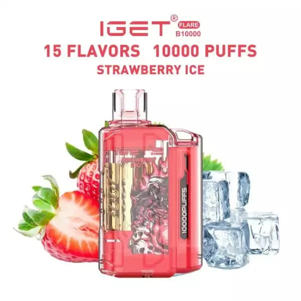 IGET FLARE B10000 – Strawberry ice - Vape Shop Nagpur
