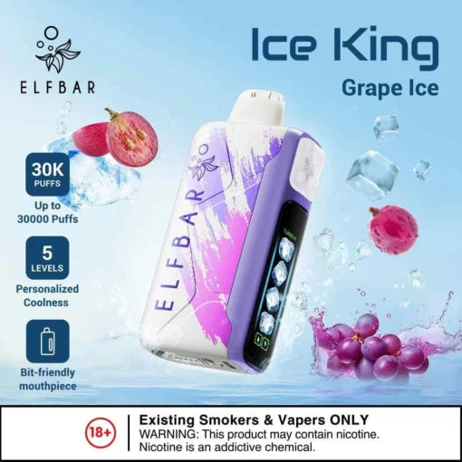 Elf Bar Ice King – Grape Ice – 30K - Vape Shop Nagpur