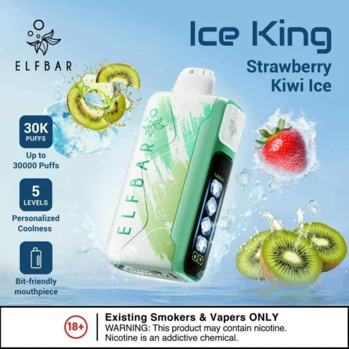 Elf Bar Ice King – Strawberry Kiwi Ice – 30K - Vape Shop Nagpur