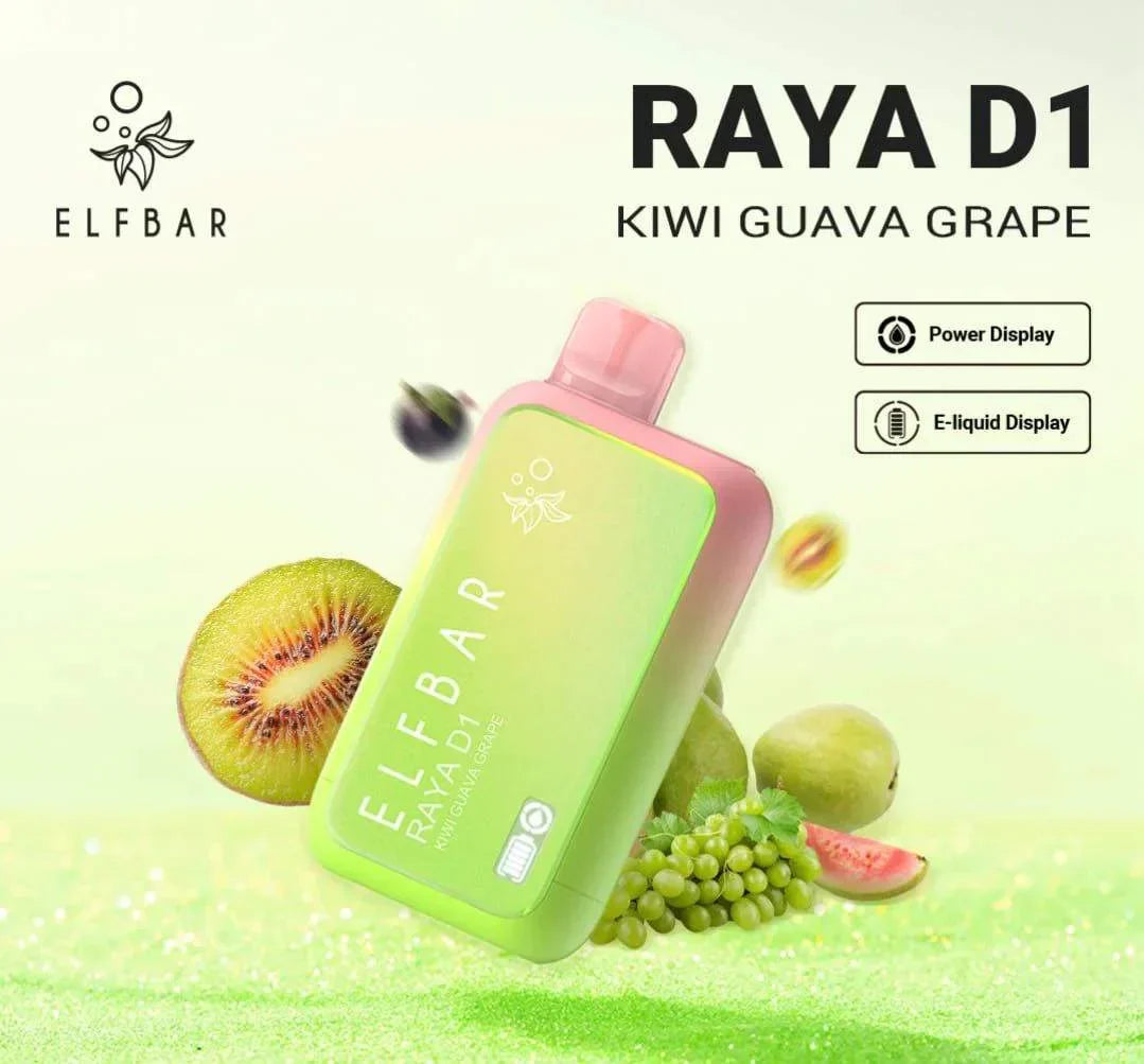 ELF BAR RAYA D1 – Kiwi Guava Grape - Vape Shop Nagpur