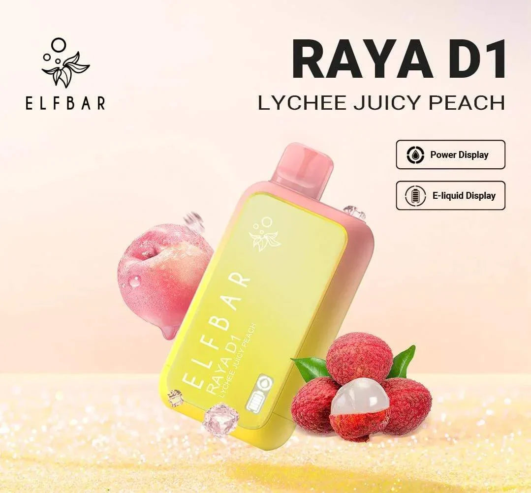 ELF BAR RAYA D1 – Lychee Juicy Peach - Vape Shop Nagpur